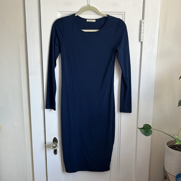 MARINE LAYER Lexi Longsleeve Midi Dress in Twilight - Picture 3 of 10